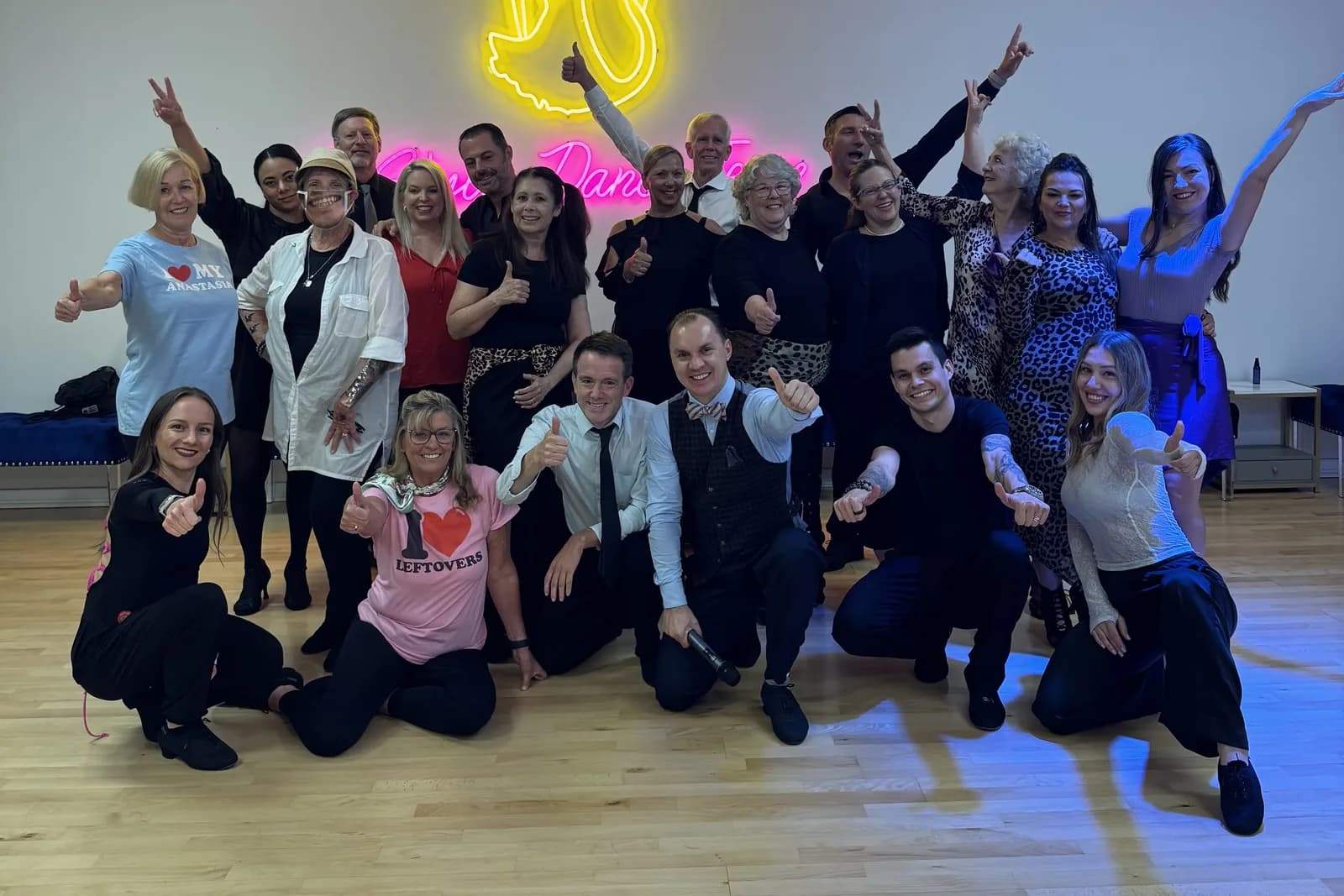 Dancers at a social party at S-Style Dance Team